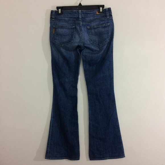 Paige Womens Flare Leg Jeans Sz 27 Low Rise Bell Canyon Bell Bottoms Medium Wash - Picture 8 of 8